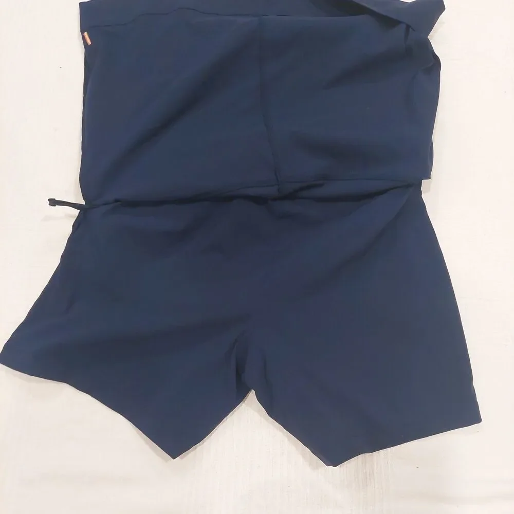 Lucy Womens Navy Blue Walkabout Collection Skort Activewear Hiking Skirt S NWT